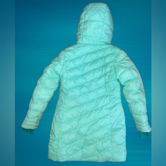 Spyder brand, Girls’ long chevron puffer coat sz xs 5/6 - Picture 2 of 5